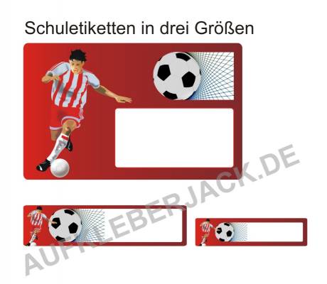 Aufkleber Fussball rot