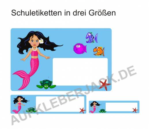 Aufkleber Meerjungfrau comic