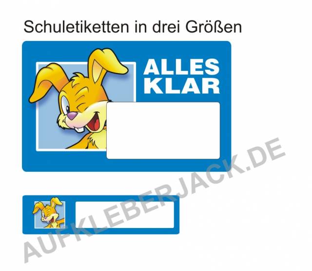 Aufkleber Hase comic